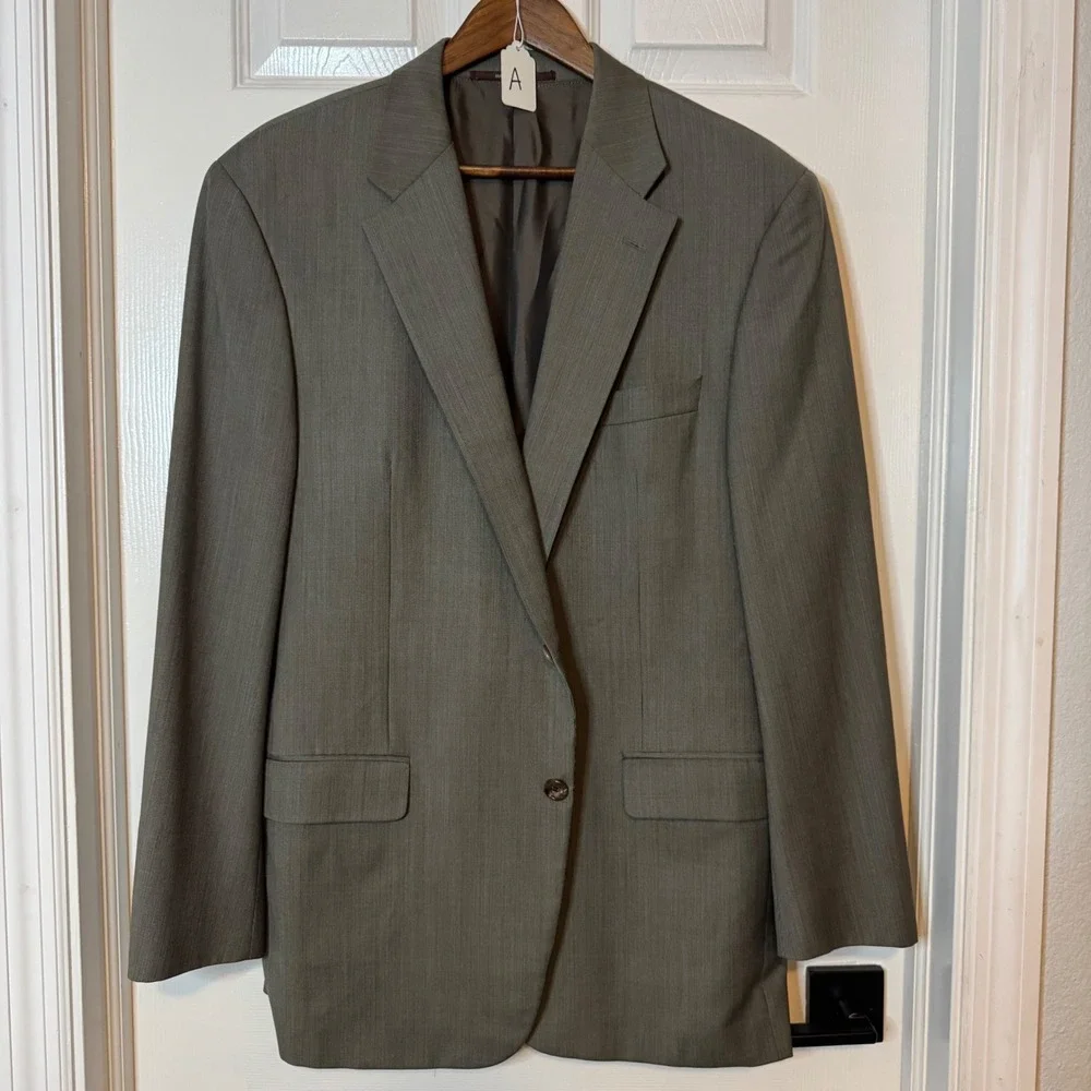 Hickey Freeman Mens 44R Blazer Jacket 100% Worsted Wool USA